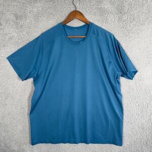 Lululemon Metal Vent Tech Shirt Men's Size 2XL Blue Performance Active Gym